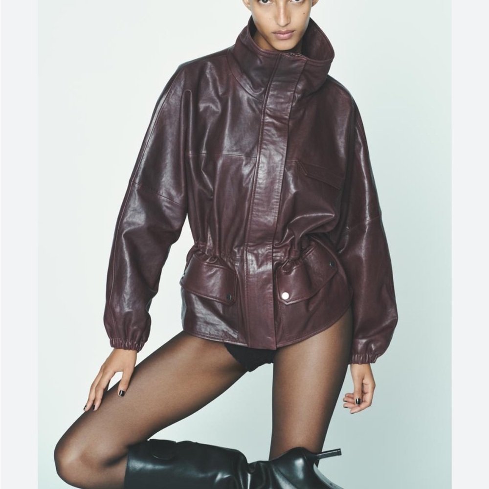 Zara leather jacket